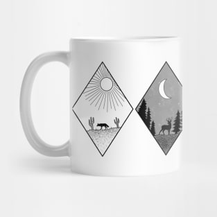 Wildlife of Planet Earth - White Moons & Sun Mug